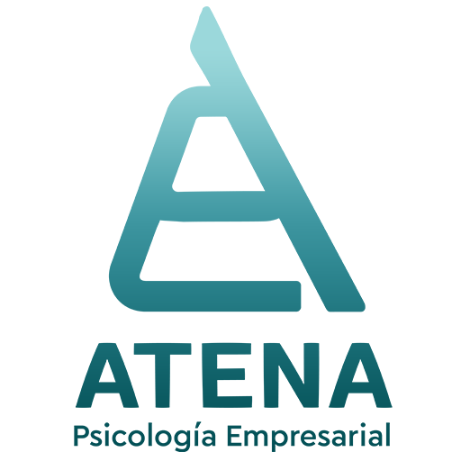Logo representativo del enfoque de Marco Guajardo en psicología empresarial, con el nombre ATENA y la referencia a los servicios empresariales en psicología.